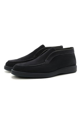 Мужские замшевые ботинки SANTONI темно-синего цвета по цене 49950 руб., арт. MGDT1782300TASVUU60 | Фото 1 Мужские замшевые ботинки SANTONI темно-синего цвета, арт. MGDT1782300TASVUU60 | Фото 1