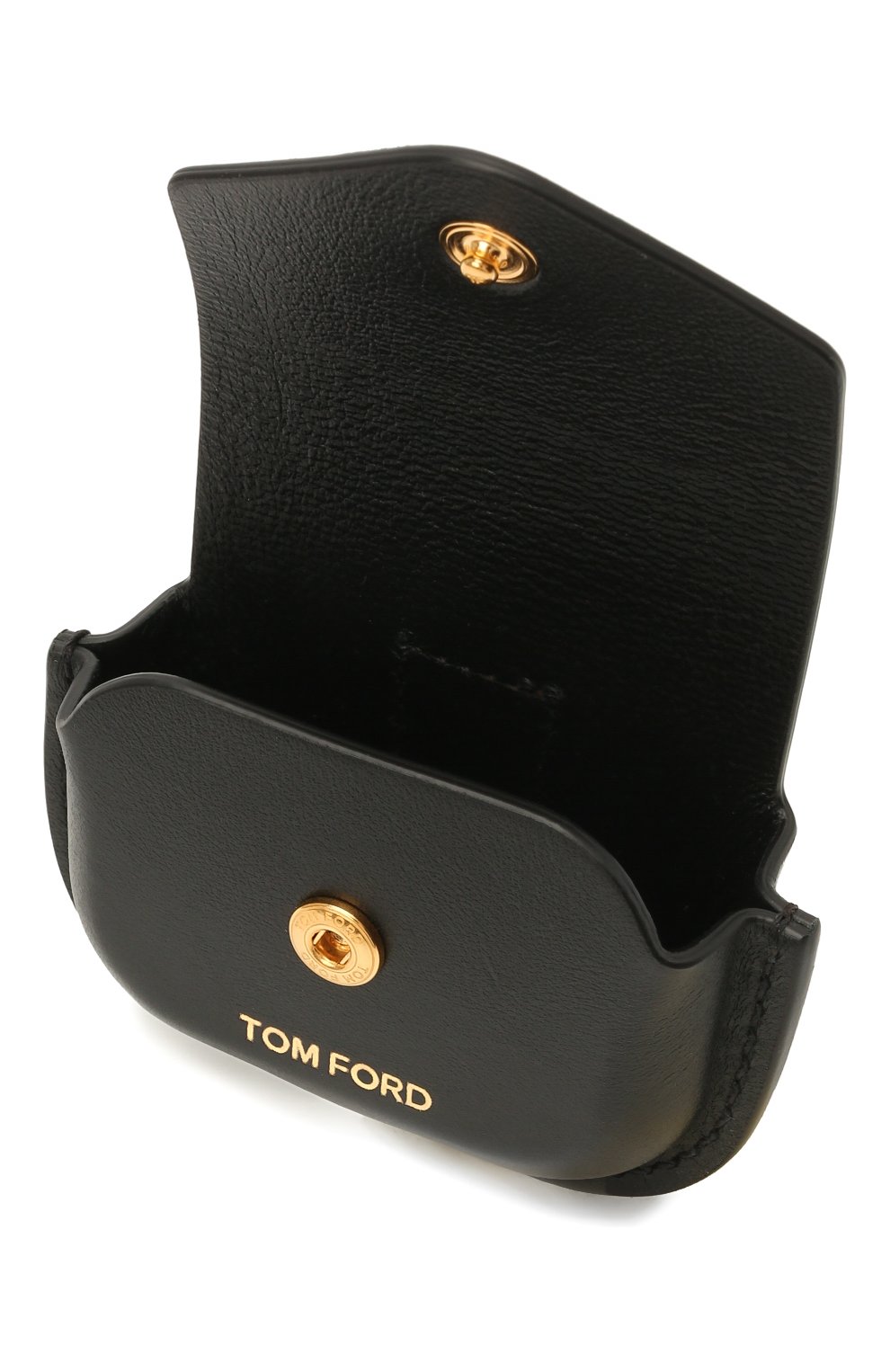 Кожаный чехол для airpods pro TOM FORD черного цвета, арт. Y0304T-LCL121 | Фото 4 (Материал: Натуральная кожа; Женское Кросс-КТ: Кожа AirPods)