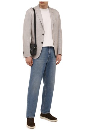 Мужские замшевые кеды TOM FORD коричневого цвета по цене 103500 руб., арт. J1227T-LCL123 | Фото 2 Мужские замшевые кеды TOM FORD коричневого цвета, арт. J1227T-LCL123 | Фото 2 (Материал внутренний: Натуральная кожа; Подошва: Массивная; Материал внешний: Замша, Кожа; Материал утеплителя: Без утеплителя; Длина стельки: 28, 29,8, 27,5, 29, 28,3, 31; Стили: Классический)