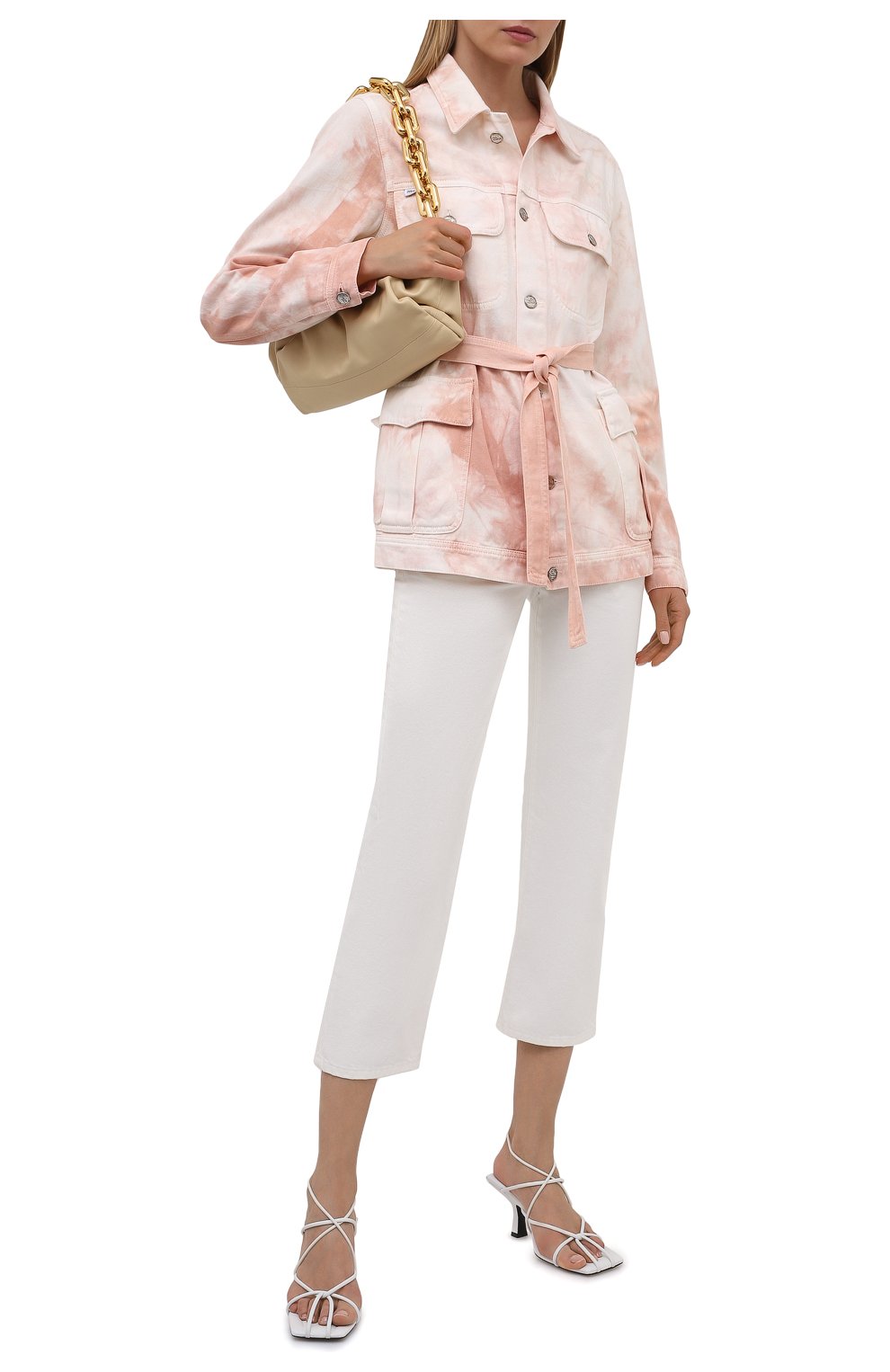 Женская джинсовая куртка TWO WOMEN IN THE WORLD розового цвета, арт. A1HR006 Day | Фото 2 (Кросс-КТ: Куртка, Деним; Рукава: Длинные; Стили: Гранж; Региональные ограничения белый список (Axapta Mercury): RU; Материал внешний: Хлопок, Деним; Длина (верхняя одежда): Короткие)