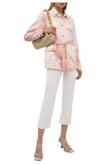 Женская джинсовая куртка TWO WOMEN IN THE WORLD розового цвета, арт. A1HR006 Day | Фото 2 (Кросс-КТ: Куртка, Деним; Рукава: Длинные; Стили: Гранж; Региональные ограничения белый список (Axapta Mercury): RU; Материал внешний: Хлопок, Деним; Длина (верхняя одежда): Короткие)
