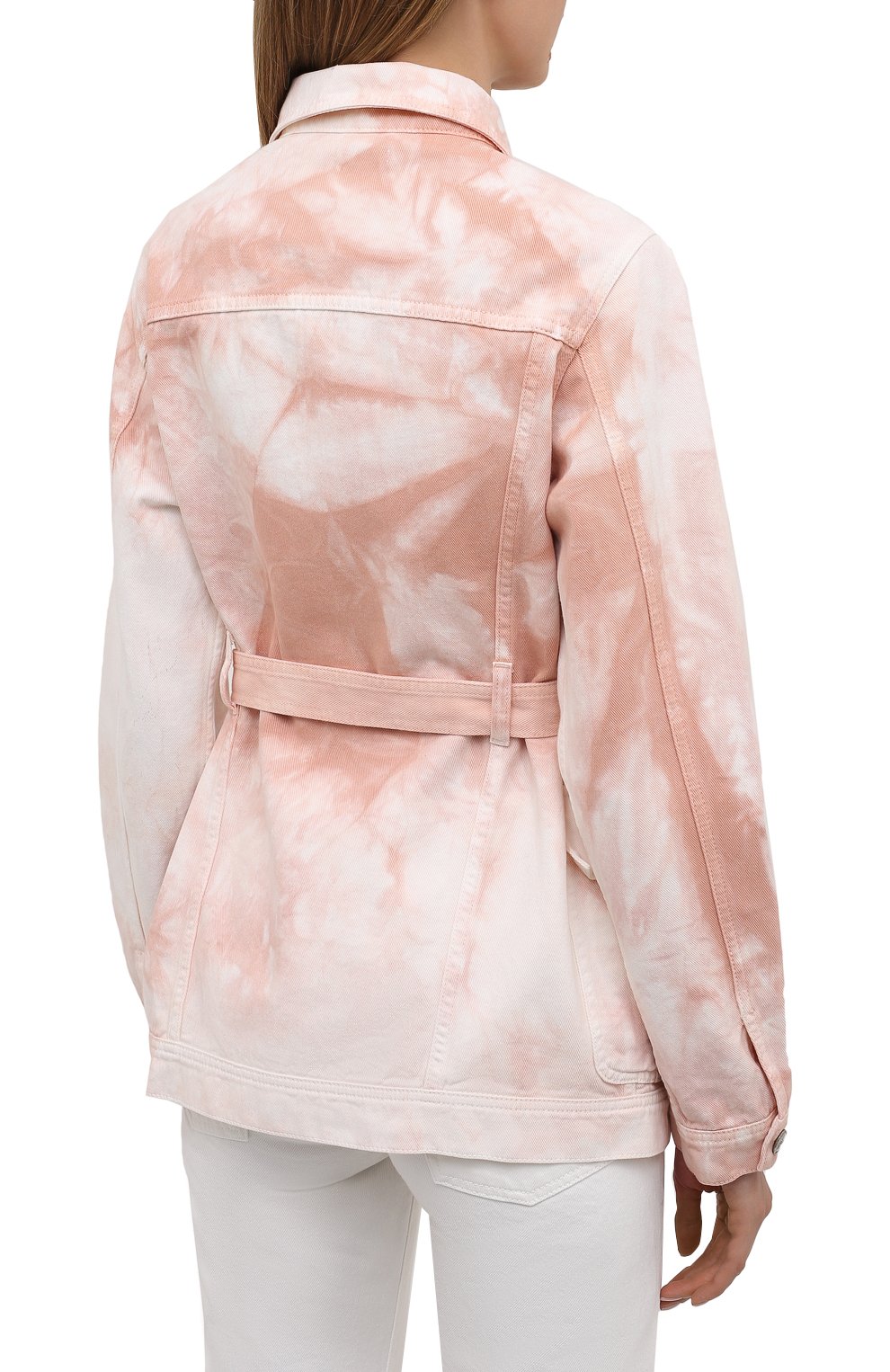 Женская джинсовая куртка TWO WOMEN IN THE WORLD розового цвета, арт. A1HR006 Day | Фото 4 (Кросс-КТ: Куртка, Деним; Рукава: Длинные; Стили: Гранж; Региональные ограничения белый список (Axapta Mercury): RU; Материал внешний: Хлопок, Деним; Длина (верхняя одежда): Короткие)