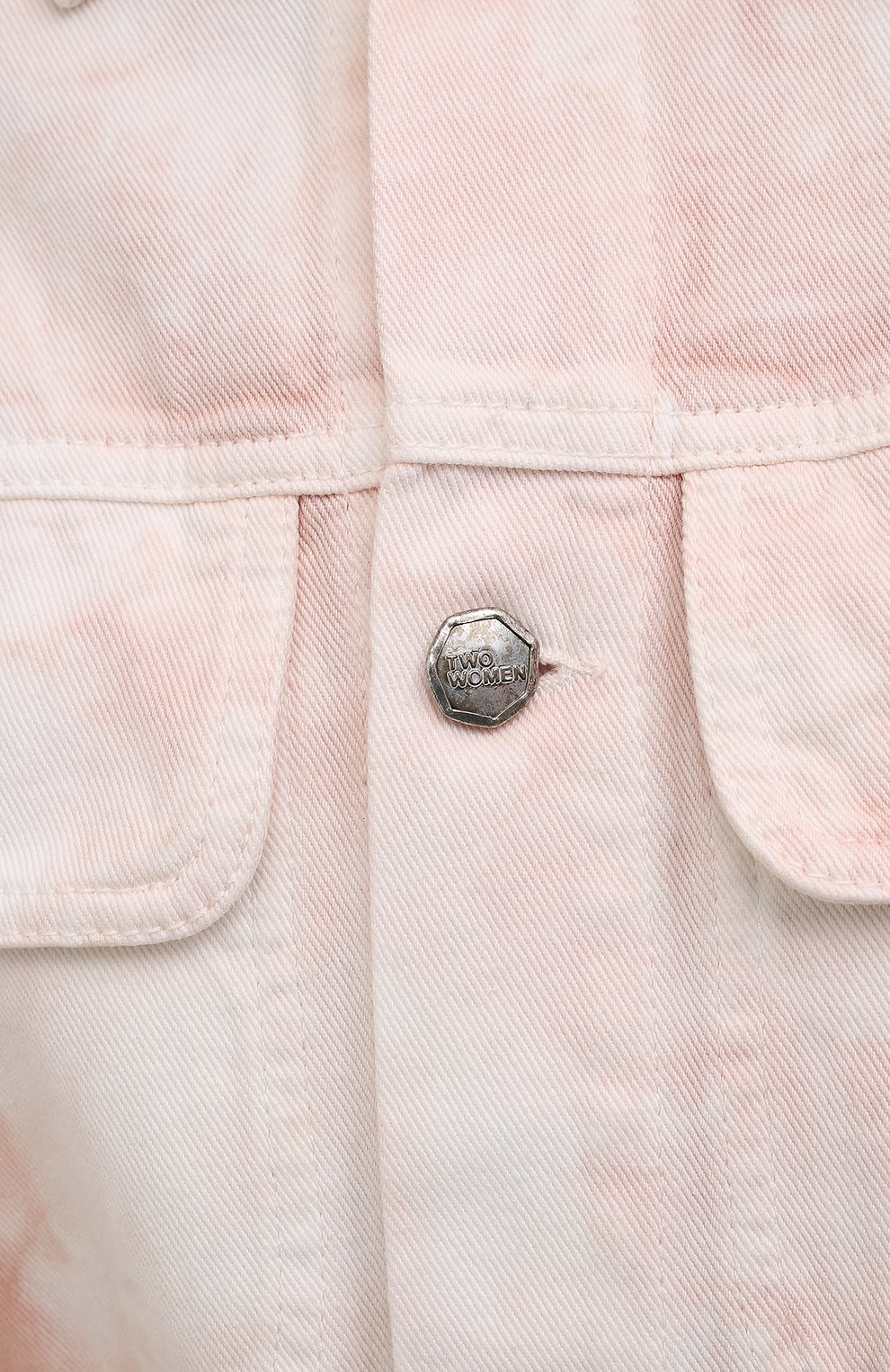 Женская джинсовая куртка TWO WOMEN IN THE WORLD розового цвета, арт. A1HR006 Day | Фото 5 (Кросс-КТ: Куртка, Деним; Рукава: Длинные; Стили: Гранж; Региональные ограничения белый список (Axapta Mercury): RU; Материал внешний: Хлопок, Деним; Длина (верхняя одежда): Короткие)