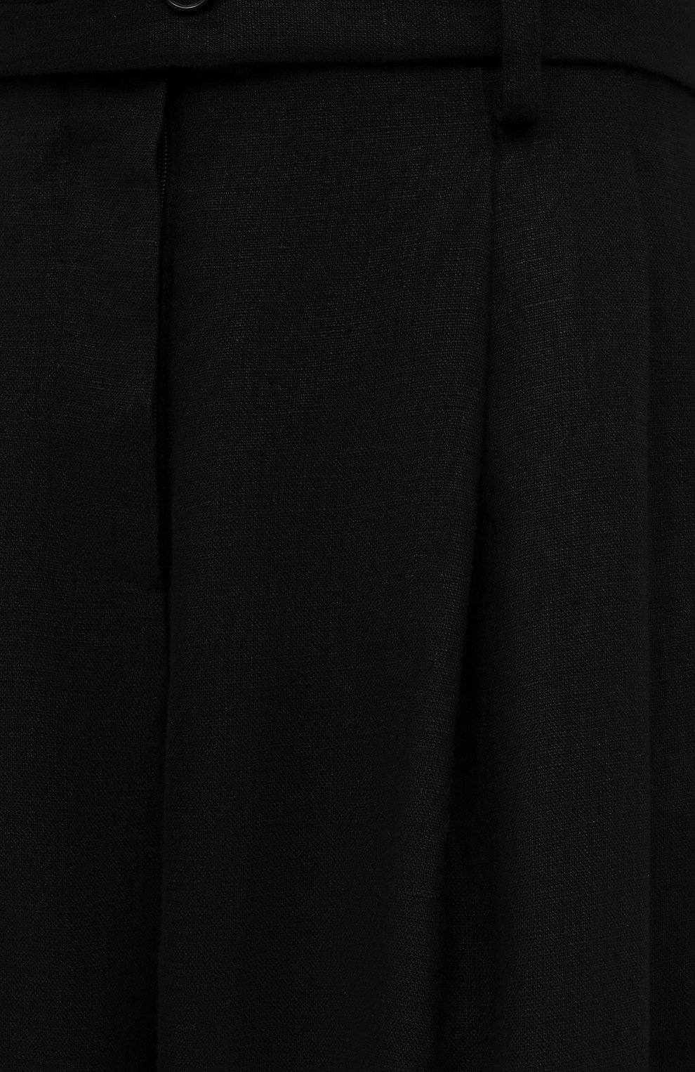 Женские льняные брюки RUBAN черного цвета, арт. RPSU21-7.1.57.2 | Фото 5 (Силуэт Ж (брюки и джинсы): Широкие; Длина (брюки, джинсы): Стандартные; Женское Кросс-КТ: Брюки-одежда; Материал внешний: Лен; Стили: Кэжуэл)