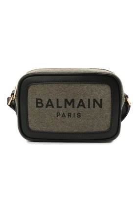 Женская сумка b-army BALMAIN хаки цвета, арт. WN1BA663/TCPY | Фото 1 (Сумки-технические: Сумки через плечо; Размер: mini; Ремень/цепочка: На ремешке; Материал: Текстиль)