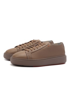 Женские кожаные кеды SANTONI коричневого цвета по цене 35300 руб., арт. WBCD60919TARCMEYE30 | Фото 1 Женские кожаные кеды SANTONI коричневого цвета, арт. WBCD60919TARCMEYE30 | Фото 1