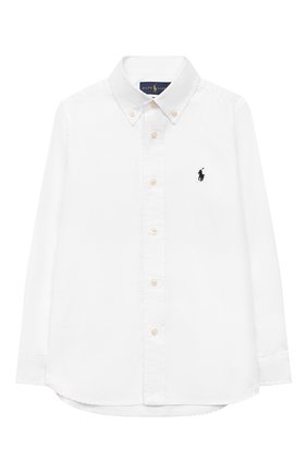 Детская хлопковая рубашка RALPH LAUREN белого цвета по цене 6465 руб., арт. 322819238 | Фото 1 Детская хлопковая рубашка RALPH LAUREN белого цвета, арт. 322819238 | Фото 1