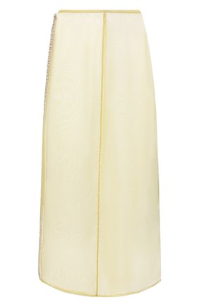 Женская шелковая юбка JIL SANDER желтого цвета по цене 99500 руб., арт. JSWS356480-WS282500 | Фото 1 Женская шелковая юбка JIL SANDER желтого цвета, арт. JSWS356480-WS282500 | Фото 1 (Материал внешний: Шелк; Женское Кросс-КТ: Юбка-одежда; Стили: Романтичный; Длина Ж (юбки, платья, шорты): Миди)
