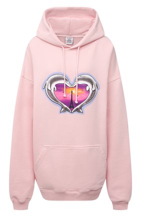 Женский хлопковое худи VETEMENTS розового цвета по цене 79050 руб., арт. UA52TR790P 1601/W | Фото 1 Женский хлопковое худи VETEMENTS розового цвета, арт. UA52TR790P 1601/W | Фото 1