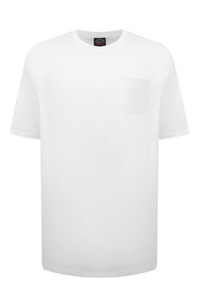 Мужская хлопковая футболка PAUL&SHARK белого цвета по цене 15900 руб., арт. C0P1011/C00/3XL-6XL | Фото 1 Мужская хлопковая футболка PAUL&SHARK белого цвета, арт. C0P1011/C00/3XL-6XL | Фото 1 (Рукава: Короткие; Материал внешний: Хлопок; Принт: Без принта; Длина (для топов): Удлиненные)