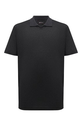 Мужское хлопковое поло KITON темно-серого цвета по цене 87450 руб., арт. UK1263L | Фото 1 Мужское хлопковое поло KITON темно-серого цвета, арт. UK1263L | Фото 1