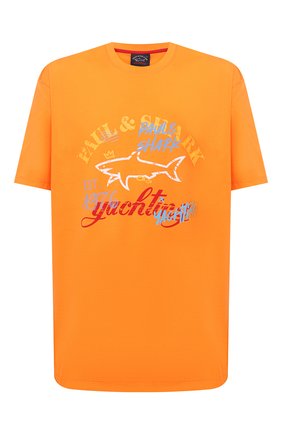 Мужская хлопковая футболка PAUL&SHARK оранжевого цвета по цене 19600 руб., арт. 21411085/C00/3XL-6XL | Фото 1 Мужская хлопковая футболка PAUL&SHARK оранжевого цвета, арт. 21411085/C00/3XL-6XL | Фото 1