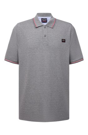 Мужское хлопковое поло PAUL&SHARK серого цвета по цене 17550 руб., арт. 21411229/C00/3XL-6XL | Фото 1 Мужское хлопковое поло PAUL&SHARK серого цвета, арт. 21411229/C00/3XL-6XL | Фото 1