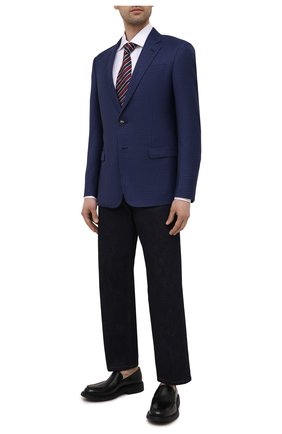 Мужской пиджак из шерсти и кашемира GIORGIO ARMANI синего цвета по цене 189500 руб., арт. 8WGGG00K/T02W8 | Фото 2 Мужской пиджак из шерсти и кашемира GIORGIO ARMANI синего цвета, арт. 8WGGG00K/T02W8 | Фото 2