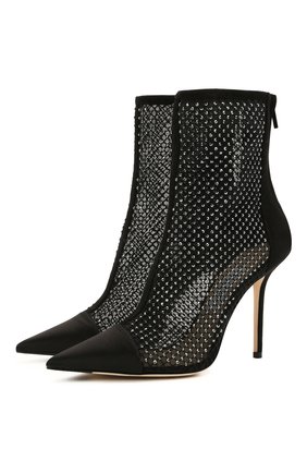 Женские комбинированные ботильоны marquis 100 JIMMY CHOO черного цвета по цене 137000 руб., арт. MARQUIS 100/UEU | Фото 1 Женские комбинированные ботильоны marquis 100 JIMMY CHOO черного цвета, арт. MARQUIS 100/UEU | Фото 1