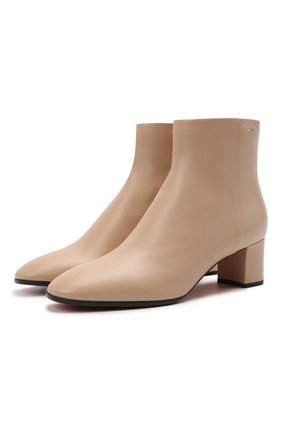 Женские кожаные ботильоны SANTONI бежевого цвета по цене 64200 руб., арт. WTCB58898HI2NSZAE30 | Фото 1 Женские кожаные ботильоны SANTONI бежевого цвета, арт. WTCB58898HI2NSZAE30 | Фото 1