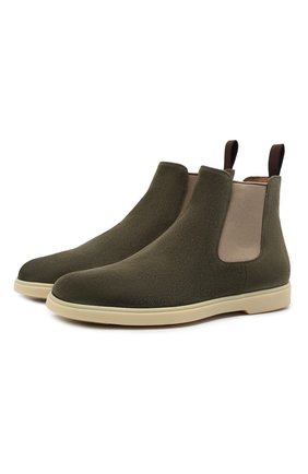 Женские замшевые ботинки SANTONI хаки цвета по цене 49950 руб., арт. WTYA58854TISNPYLV20 | Фото 1 Женские замшевые ботинки SANTONI хаки цвета, арт. WTYA58854TISNPYLV20 | Фото 1
