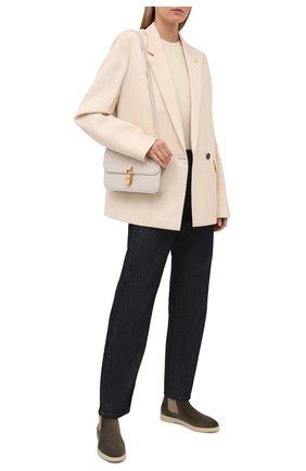 Женские замшевые ботинки SANTONI хаки цвета по цене 49950 руб., арт. WTYA58854TISNPYLV20 | Фото 2 Женские замшевые ботинки SANTONI хаки цвета, арт. WTYA58854TISNPYLV20 | Фото 2