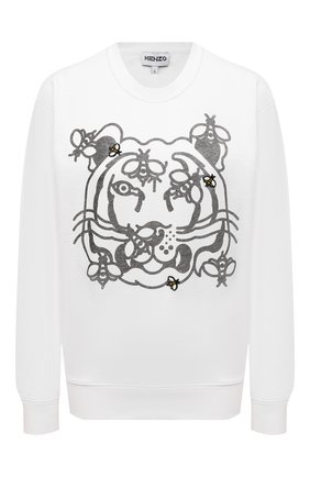 Женский хлопковый свитшот KENZO белого цвета по цене 25250 руб., арт. FB52SW8294M0 | Фото 1 Женский хлопковый свитшот KENZO белого цвета, арт. FB52SW8294M0 | Фото 1