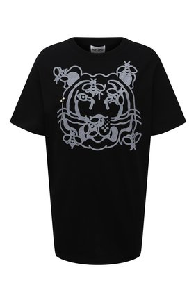 Женская хлопковая футболка KENZO черного цвета по цене 15150 руб., арт. FB52TS9104SA | Фото 1 Женская хлопковая футболка KENZO черного цвета, арт. FB52TS9104SA | Фото 1