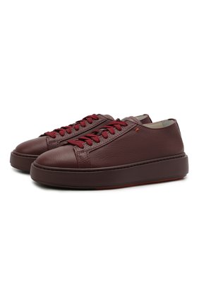 Женские кожаные кеды SANTONI бордового цвета по цене 35300 руб., арт. WBCD60919B0ACMEYB80 | Фото 1 Женские кожаные кеды SANTONI бордового цвета, арт. WBCD60919B0ACMEYB80 | Фото 1