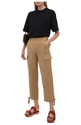 Женские брюки из шелка и льна POLO RALPH LAUREN коричневого цвета по цене 18900 руб., арт. 211833039 | Фото 2 Женские брюки из шелка и льна POLO RALPH LAUREN коричневого цвета, арт. 211833039 | Фото 2 (Материал внешний: Шелк, Лен; Стили: Кэжуэл; Женское Кросс-КТ: Брюки-одежда; Силуэт Ж (брюки и джинсы): Прямые; Длина (брюки, джинсы): Укороченные, Стандартные)