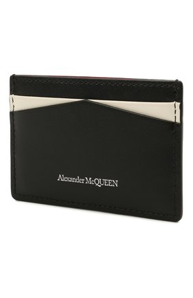 Женский кожаный футляр для кредитных карт ALEXANDER MCQUEEN черного цвета, арт. 658453/1AAC7 | Фото 2 (Материал: Натуральная кожа)