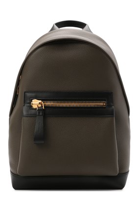 Мужской кожаный рюкзак TOM FORD хаки цвета по цене 260000 руб., арт. H0397T-LCL037 | Фото 1 Мужской кожаный рюкзак TOM FORD хаки цвета, арт. H0397T-LCL037 | Фото 1