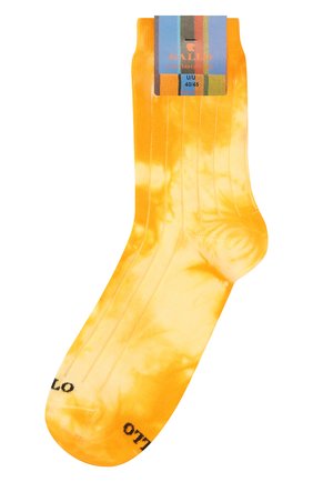 Мужские хлопковые носки GALLO желтого цвета, арт. AP511990 | Фото 1 (Материал внешний: Хлопок; Кросс-КТ: бельё)