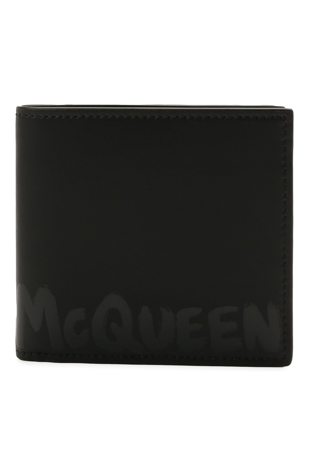 Мужской кожаное портмоне ALEXANDER MCQUEEN черного цвета, арт. 602137/1AACS | Фото 1 (Материал: Натуральная кожа)