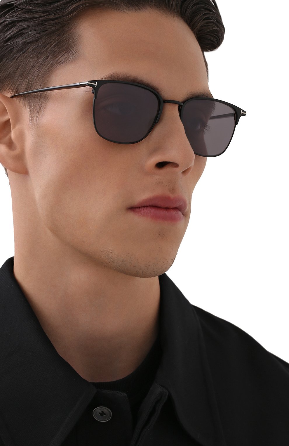 Мужские черные солнцезащитные очки TOM FORD купить в интернет-магазине