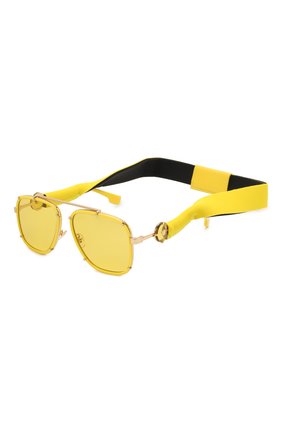 Женские солнцезащитные очки VERSACE желтого цвета по цене 25400 руб., арт. 2233-14736D | Фото 1 Женские солнцезащитные очки VERSACE желтого цвета, арт. 2233-14736D | Фото 1 (Тип очков: С/з; Оптика Гендер: оптика-унисекс; Очки форма: Авиаторы, Прямоугольные)