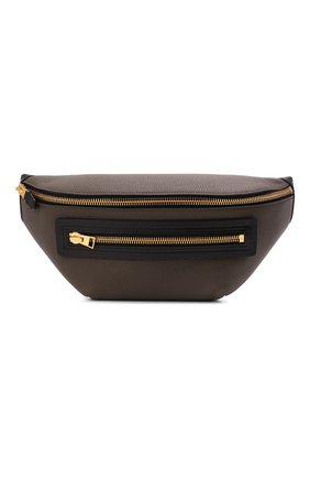 Мужская кожаная поясная сумка TOM FORD хаки цвета по цене 169500 руб., арт. H0396T-LCL037 | Фото 1 Мужская кожаная поясная сумка TOM FORD хаки цвета, арт. H0396T-LCL037 | Фото 1