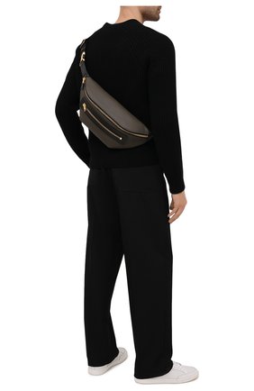 Мужская кожаная поясная сумка TOM FORD хаки цвета по цене 169500 руб., арт. H0396T-LCL037 | Фото 2 Мужская кожаная поясная сумка TOM FORD хаки цвета, арт. H0396T-LCL037 | Фото 2