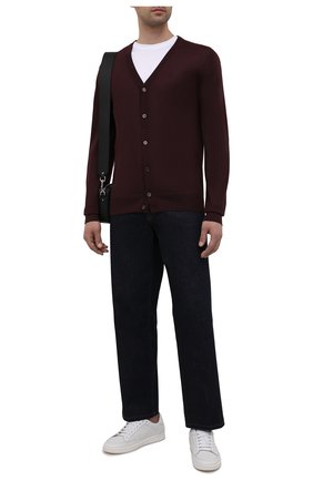 Мужской кашемировый кардиган DOLCE & GABBANA бордового цвета по цене 94350 руб., арт. GX832T/JAW01 | Фото 2 Мужской кашемировый кардиган DOLCE & GABBANA бордового цвета, арт. GX832T/JAW01 | Фото 2
