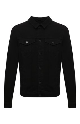 Мужская джинсовая куртка 7 FOR ALL MANKIND черного цвета, арт. JSK5B820LR | Фото 1 (Рукава: Длинные; Материал внешний: Хлопок, Деним; Длина (верхняя одежда): Короткие; Кросс-КТ: Куртка, Деним; Стили: Кэжуэл)