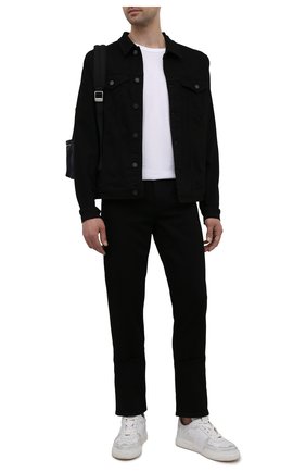 Мужская джинсовая куртка 7 FOR ALL MANKIND черного цвета по цене 26700 руб., арт. JSK5B820LR | Фото 2 Мужская джинсовая куртка 7 FOR ALL MANKIND черного цвета, арт. JSK5B820LR | Фото 2 (Рукава: Длинные; Материал внешний: Хлопок, Деним; Длина (верхняя одежда): Короткие; Кросс-КТ: Куртка, Деним; Стили: Кэжуэл)