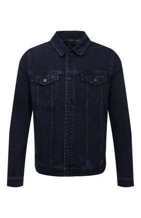 Мужская джинсовая куртка 7 FOR ALL MANKIND синего цвета по цене 26700 руб., арт. JSK5R460LL | Фото 1 Мужская джинсовая куртка 7 FOR ALL MANKIND синего цвета, арт. JSK5R460LL | Фото 1 (Материал внешний: Хлопок, Деним; Рукава: Длинные; Длина (верхняя одежда): Короткие; Кросс-КТ: Куртка, Деним; Стили: Кэжуэл)