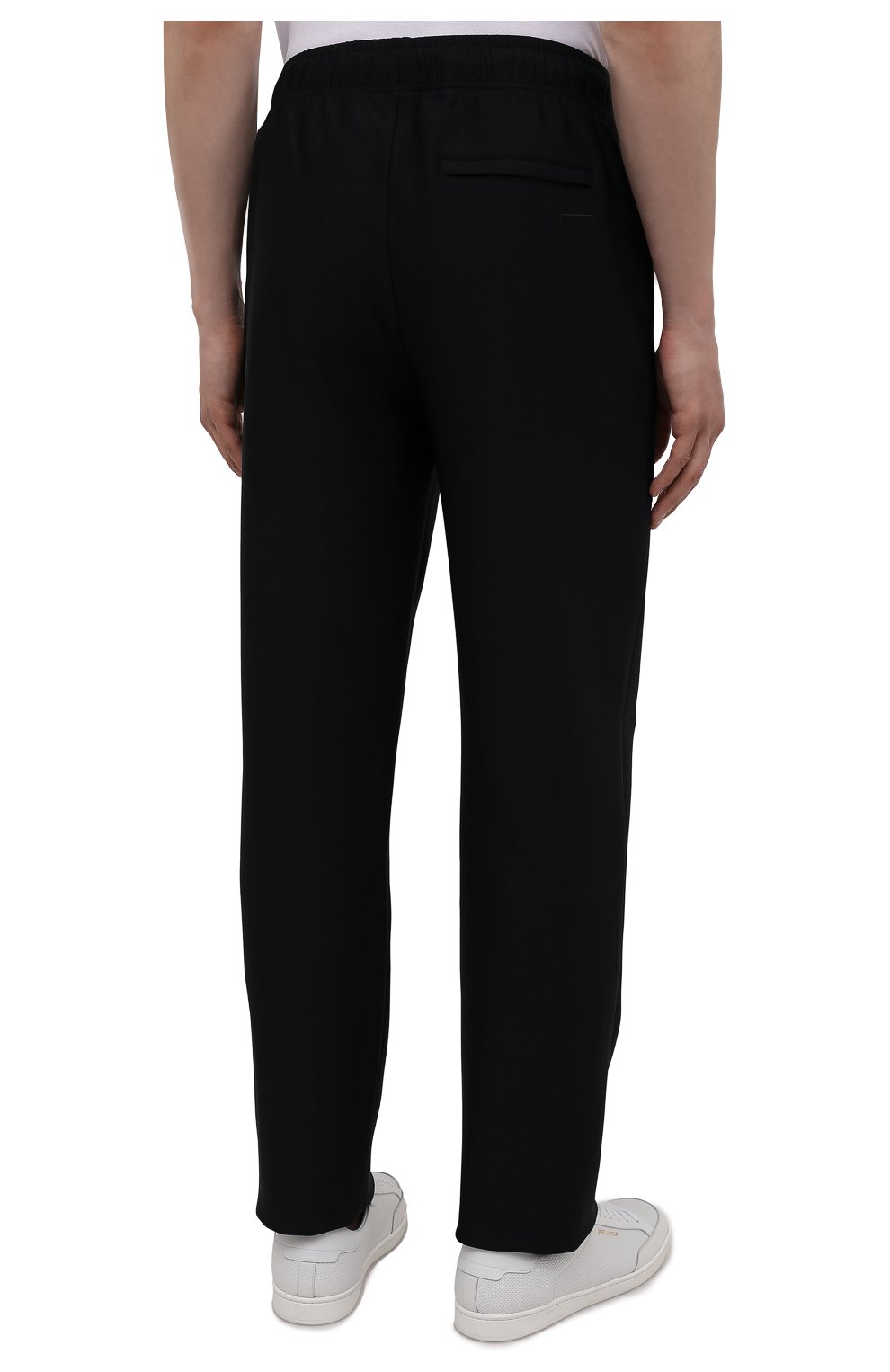 Мужские брюки A-COLD-WALL* черного цвета, арт. ACWMR009 | Фото 4 (Длина (брюки, джинсы): Стандартные; Случай: Повседневный; Материал внешний: Синтетический материал; Стили: Минимализм)