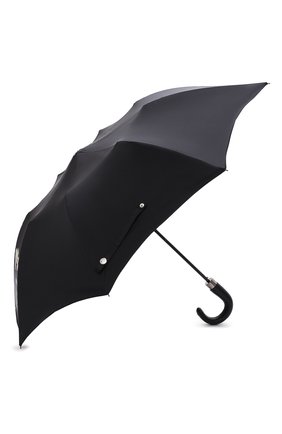 Мужской складной зонт ALEXANDER MCQUEEN черного цвета, арт. 663426/4A71Q | Фото 2 (Материал: Текстиль, Синтетический материал, Металл)