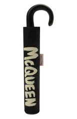 Мужской складной зонт ALEXANDER MCQUEEN черного цвета, арт. 663426/4A71Q | Фото 6 (Материал: Текстиль, Синтетический материал, Металл)