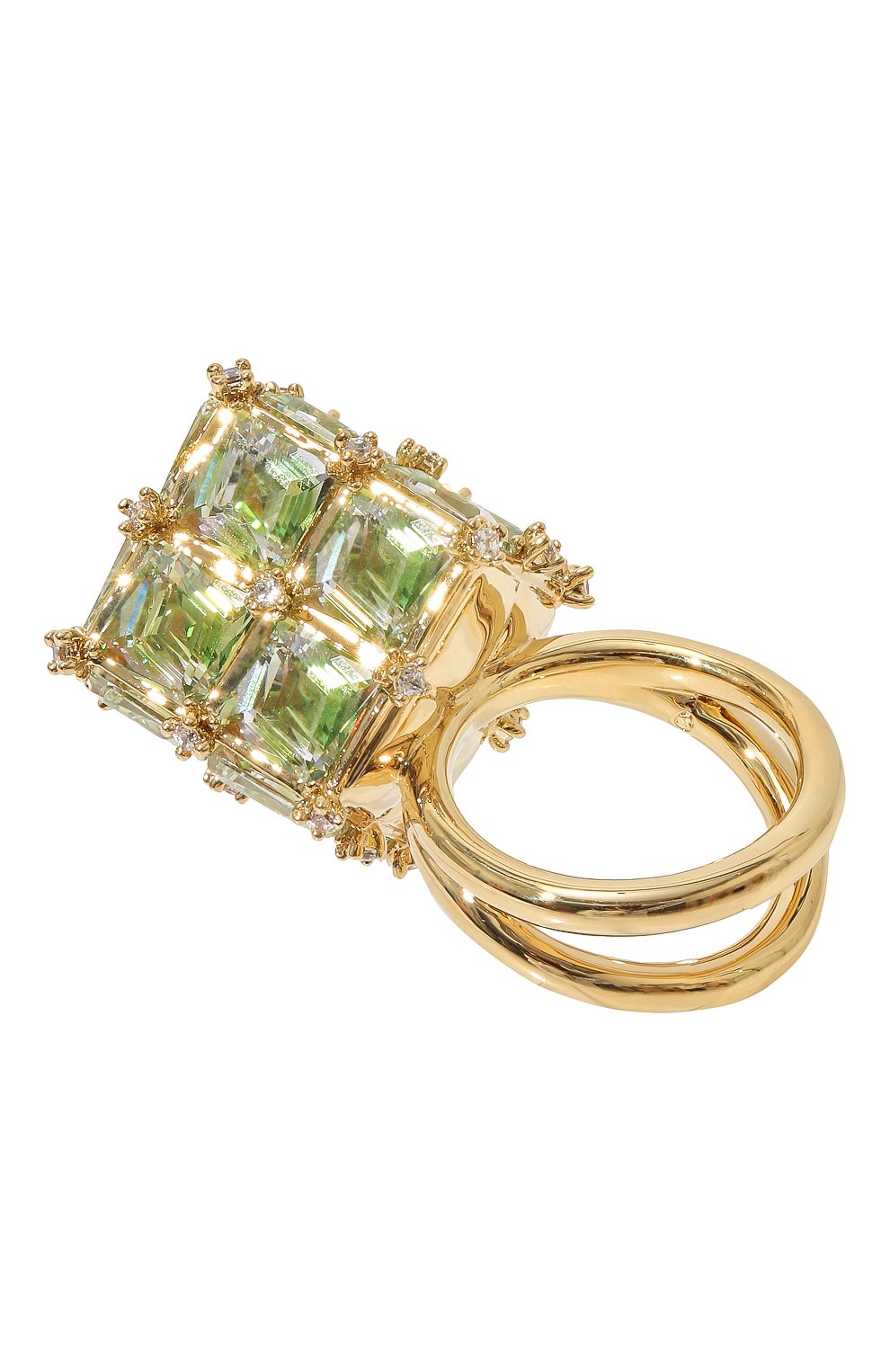 Женское кольцо curiosa SWAROVSKI зеленого цвета, арт. 5610829 | Фото 3 (Материал: Металл)
