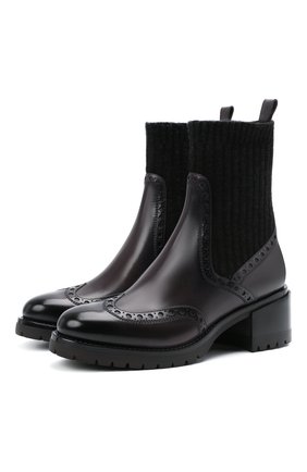 Женские комбинированные сапоги SANTONI черного цвета по цене 73150 руб., арт. WTDY59557SM1NWL0G80 | Фото 1 Женские комбинированные сапоги SANTONI черного цвета, арт. WTDY59557SM1NWL0G80 | Фото 1