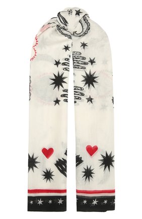 Женская хлопковый палантин ALEXANDER MCQUEEN черно-белого цвета по цене 32500 руб., арт. 665646/3624Q | Фото 1 Женская хлопковый палантин ALEXANDER MCQUEEN черно-белого цвета, арт. 665646/3624Q | Фото 1 (Материал: Хлопок, Текстиль; Принт: С принтом)