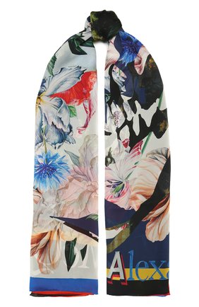 Женский шелковый платок ALEXANDER MCQUEEN разноцветного цвета по цене 44300 руб., арт. 665645/3011Q | Фото 1 Женский шелковый платок ALEXANDER MCQUEEN разноцветного цвета, арт. 665645/3011Q | Фото 1