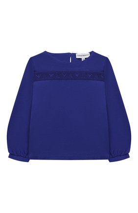 Детский хлопковая блузка EMPORIO ARMANI синего цвета по цене 7460 руб., арт. 6KET10/2J53Z | Фото 1 Детский хлопковая блузка EMPORIO ARMANI синего цвета, арт. 6KET10/2J53Z | Фото 1 (Рукава: Длинные; Материал внешний: Хлопок; Ростовка одежда: 9 мес | 74 см, 12 мес | 80 см, 24 мес | 92 см, 36 мес | 98 см, 6 мес | 68 см)