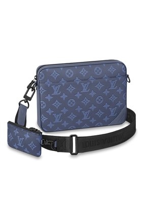 Мужская кожаная сумка duo LOUIS VUITTON темно-синего цвета по цене 167000 руб., арт. M45730 | Фото 1 Мужская кожаная сумка duo LOUIS VUITTON темно-синего цвета, арт. M45730 | Фото 1