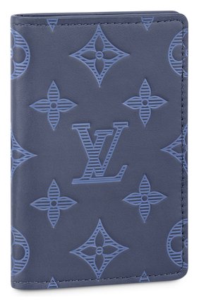 Мужской кожаный футляр для кредитных карт LOUIS VUITTON темно-синего цвета по цене 36500 руб., арт. M80421 | Фото 1 Мужской кожаный футляр для кредитных карт LOUIS VUITTON темно-синего цвета, арт. M80421 | Фото 1