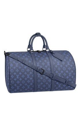 Мужская кожаная дорожная сумка keepall 50 LOUIS VUITTON темно-синего цвета по цене 261000 руб., арт. M45731 | Фото 1 Мужская кожаная дорожная сумка keepall 50 LOUIS VUITTON темно-синего цвета, арт. M45731 | Фото 1