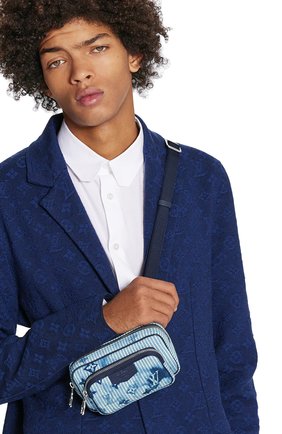 Мужская текстильная сумка outdoor LOUIS VUITTON голубого цвета по цене 124000 руб., арт. M80462 | Фото 2 Мужская текстильная сумка outdoor LOUIS VUITTON голубого цвета, арт. M80462 | Фото 2 (Материал: Текстиль)